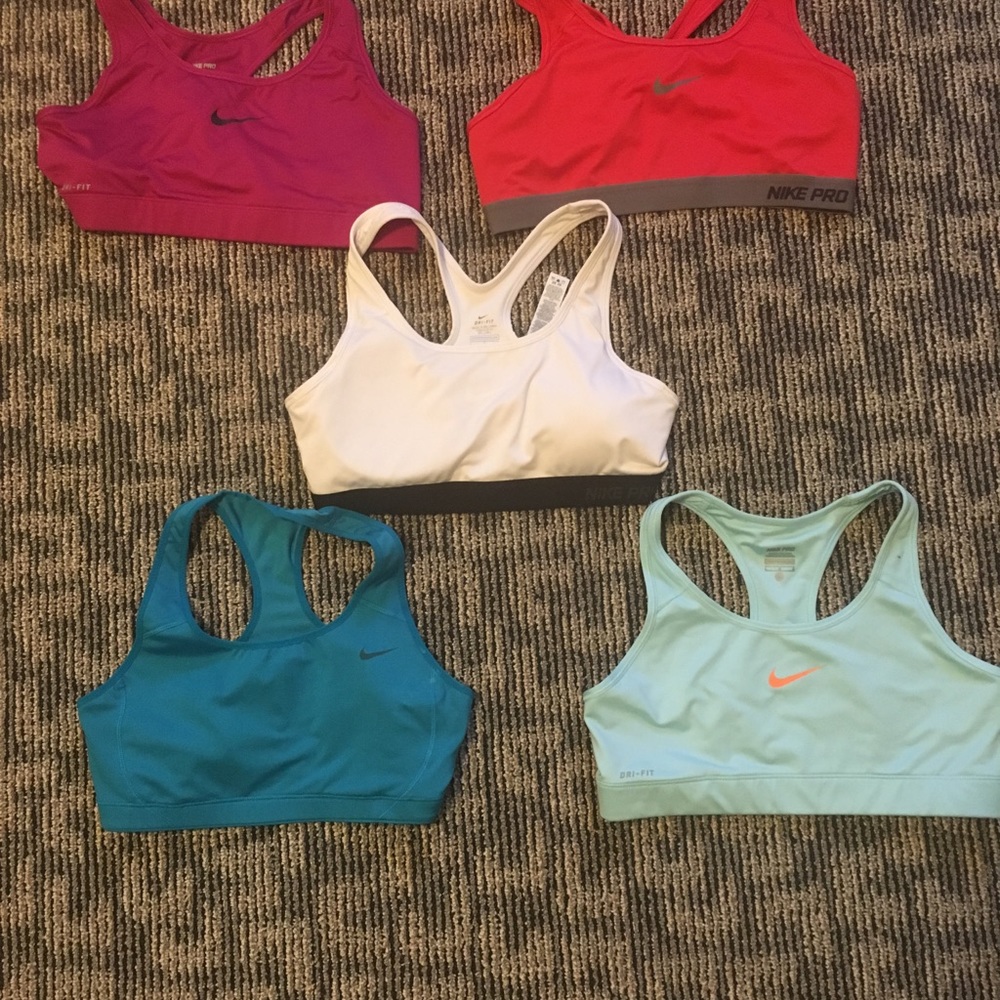 Nike bundle of 5 sports bras.